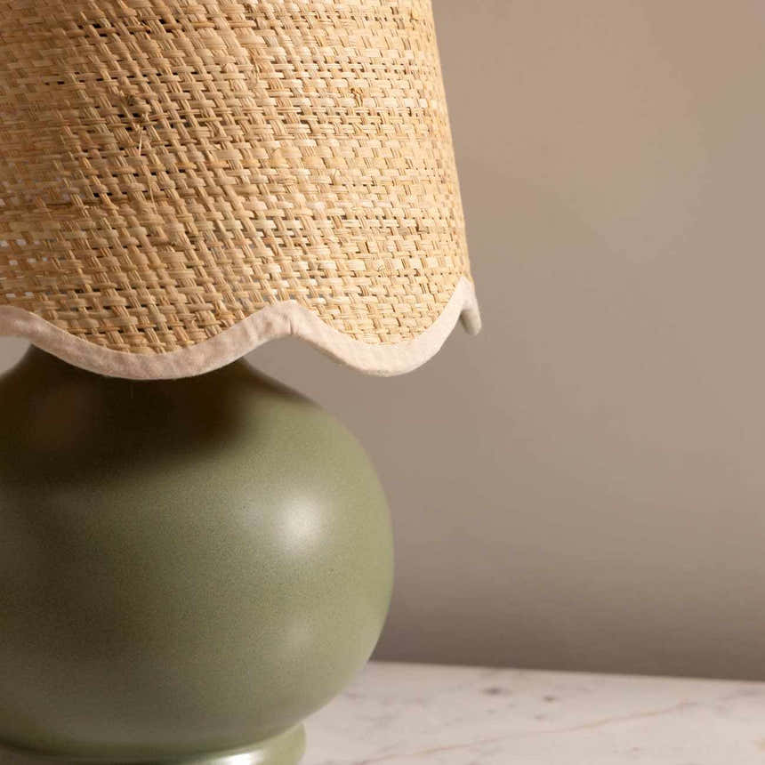 Kupua Green Solid Ceramic Table Lamp