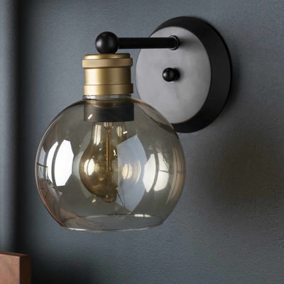 Leabrook Black Metal Wall Sconce