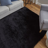 Feizy Indochine Modern Solid - Black Area Rug