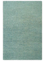 Light Blue and Beige Stripes Design Contemporary Custom Made wool Area Rug
