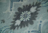 Light Blue Hand knotted Traditional Oushak Multi Size wool Area Rug