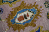 Light Purple, Ivory and Blue Hand knotted Traditional Oushak Multi Size wool Area Rug