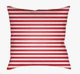 Brick Red Coastal Accent Outdoor Pillow with woven details for sofa bed or accent chair