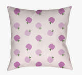 Kids Purple Apple Pattern Outdoor Throw Pillow