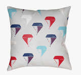 Kids Sailor Decorative Nursery Red Outdoor Throw Pillow
