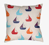 Kids Sailor Decorative Nursery Blue Outdoor Throw Pillow