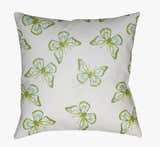 Kids Butterfly Animal Print Decorative Nursery Green Outdoor Throw Pillow