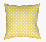 Pangil Yellow Polka Dot Outdoor Throw Pillow