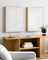 Muted Light Gray Modern Framed Wall Art for modern gallery walls