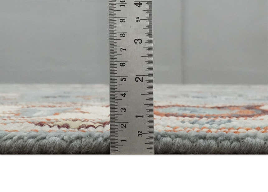 Hand Knotted Gray and Ivory Traditional Oriental Oushak Custom Made Wool Area Rug