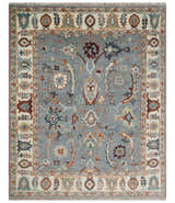 Hand Knotted Gray and Ivory Traditional Oriental Oushak Custom Made Wool Area Rug