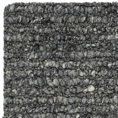 Winta Black Wool Area Rug