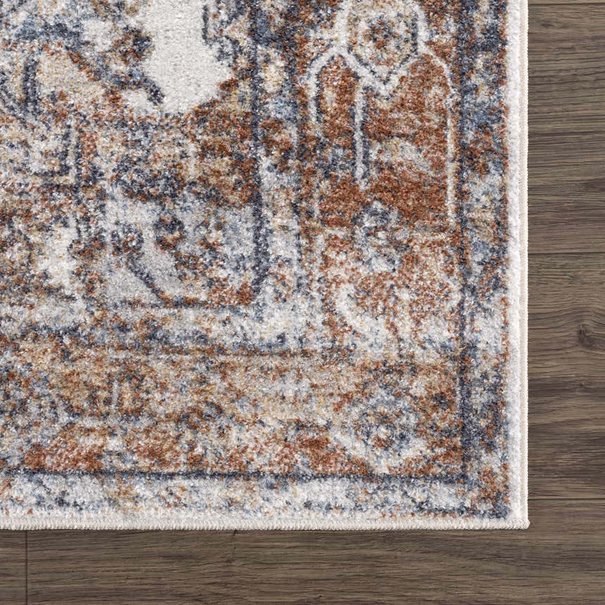 Sample Rust Hera Washable Area Rug - Clearance