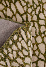 Lotus Lace Green Hand Tufted Wool Area Rug