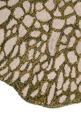 Lotus Lace Green Hand Tufted Wool Area Rug