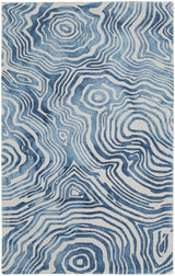 Feizy Lorrain Modern Abstract - Blue/Ivory Area Rug