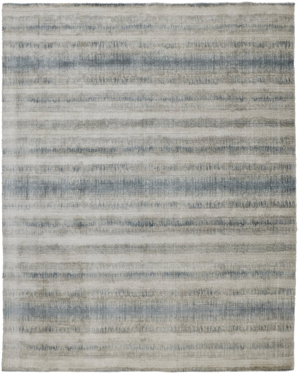 Feizy Mackay Transitional Stripes - Gray/Blue/Green Area Rug