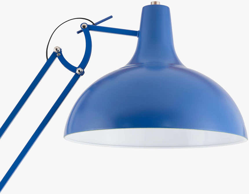 Aqua Blue Rustic Floor Lamp for living rooms or reading corners