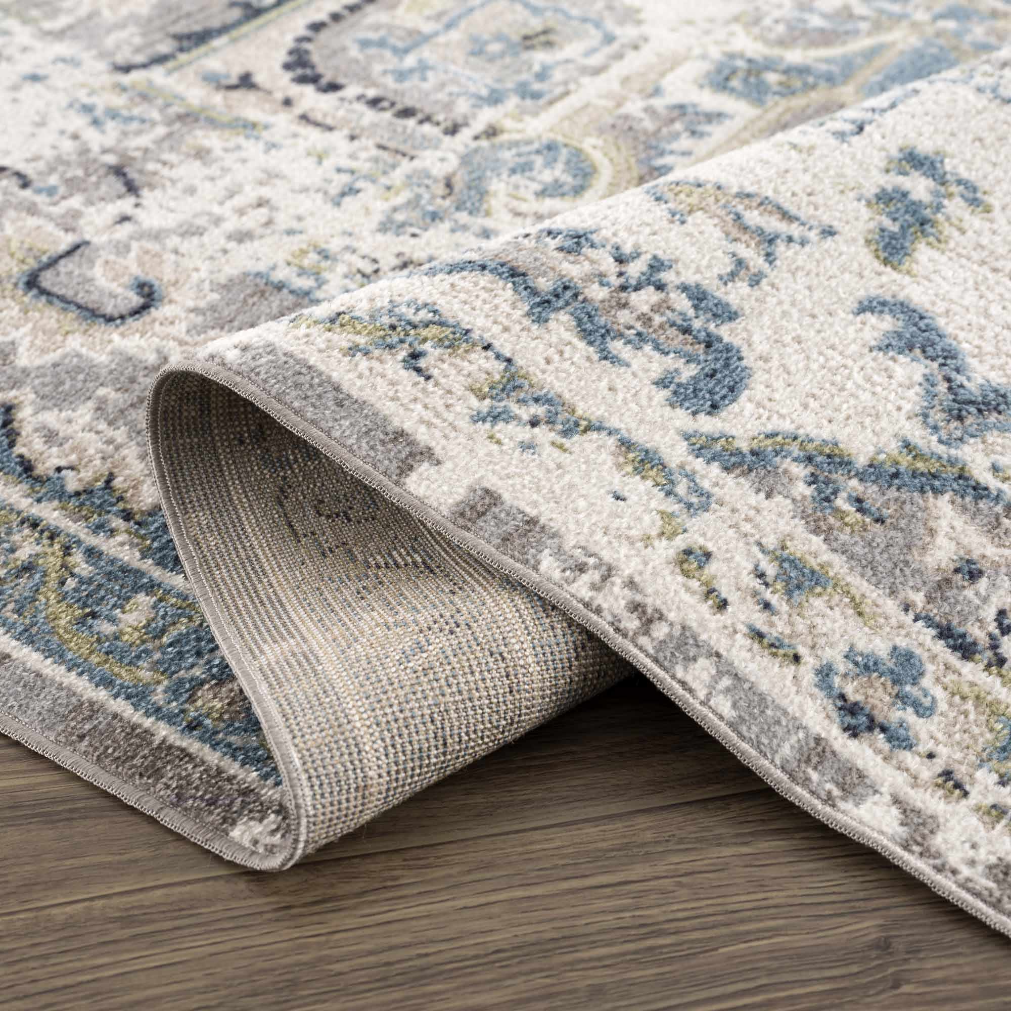 Cabacungan Gray & Blue Washable Area Rug – Boutique Rugs