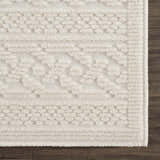 Sample Fadey White 3D Washable Rug