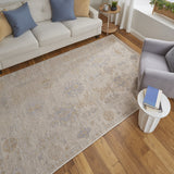 Feizy Wendover Transitional Oriental - Ivory/Tan/Blue Area Rug