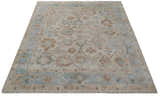 Made to Order Hand Knotted Ivory, Silver and Brown Traditional Antique Style Wool Area Rug