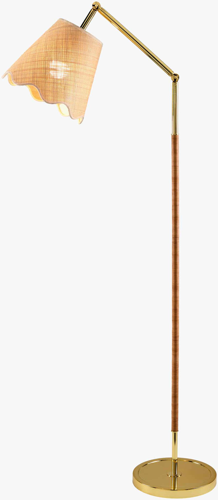Renigunta Gold Jute Floor Lamp