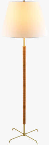 Vigonzone Metallic Brass Contemporary Floor Lamp