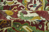 Maroon and Green Hand Knotted Traditional Large Design Multi Size wool area rug