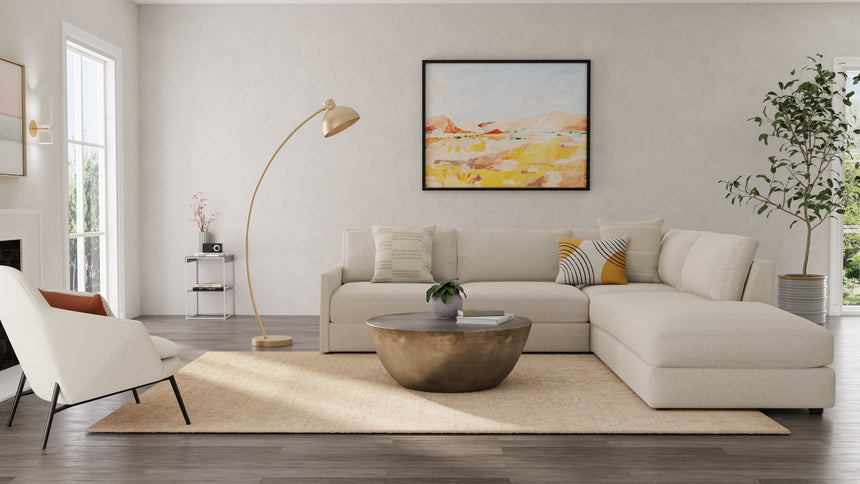 Feizy Luna Modern Solid - Tan Area Rug