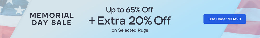 Up to 65% off + Extra 20% off on selected rugs Use code: MEM20