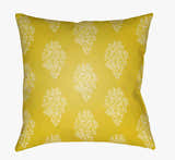Pantao Yellow Botanical Pattern Outdoor Throw Pillow