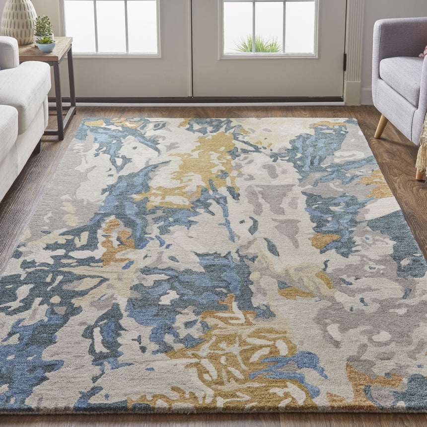 Everley Modern Hand Tufted Wool Area Rug
