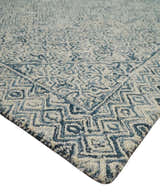 Mid Century Modern Hand Tufted 2x3, 3x5, 5x8, 6x9, 8x10 and 9x12 Woolen Beige and Blue Area Rug | MIR1