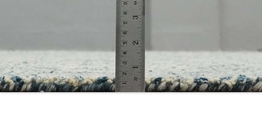 Mid Century Modern Hand Tufted 2x3, 3x5, 5x8, 6x9, 8x10 and 9x12 Woolen Beige and Blue Area Rug | MIR1