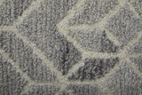 Feizy Asher Transitional Geometric - Taupe/Gray/Ivory Area Rug - Clearance