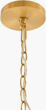 Soft Gold Modern Chandelier with linen details for dining or living rooms