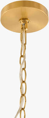 Gold Modern Pendant Light with linen details for kitchen islands or dining areas