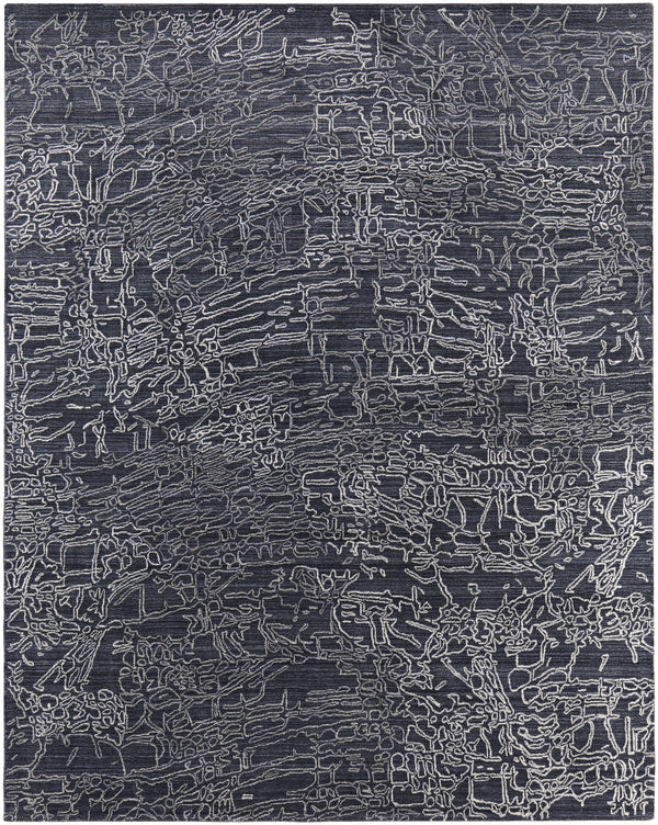 Feizy Whitton Modern Abstract - Black/Gray/Ivory Area Rug