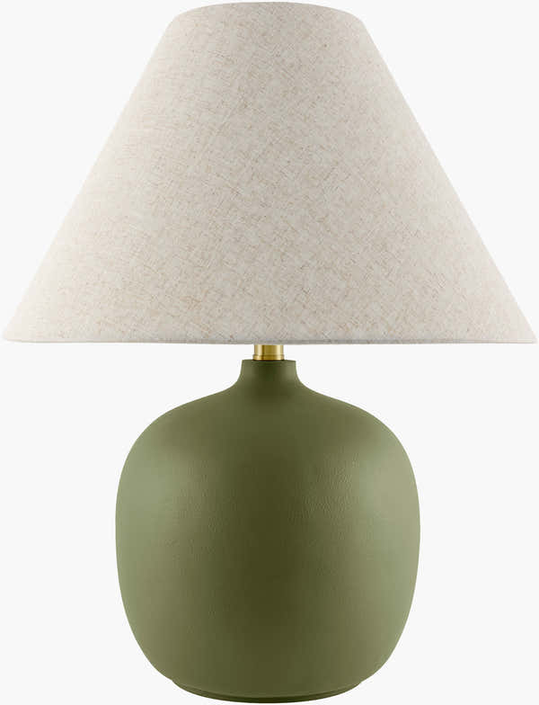 Soft Mustard Traditional Table Lamp with linen details for bedside or console tables