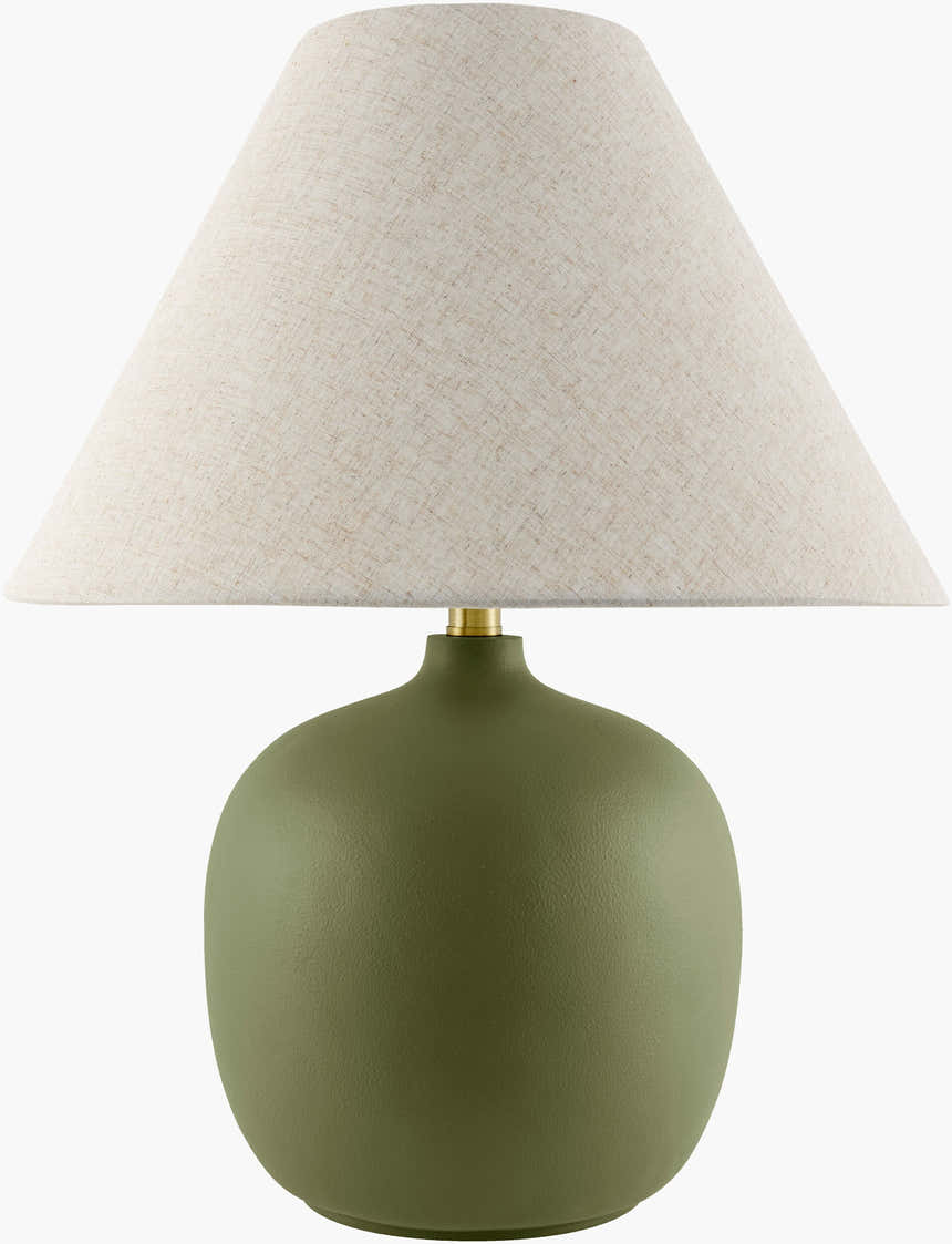 Soft Mustard Traditional Table Lamp with linen details for bedside or console tables