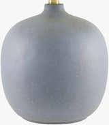 Pewter Traditional Table Lamp with linen details for bedside or console tables