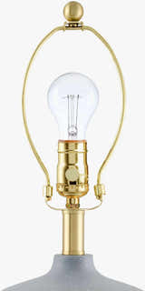 Beige Traditional Table Lamp with linen details for bedside or console tables