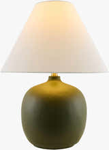 Rich Mustard Traditional Table Lamp with linen details for bedside or console tables