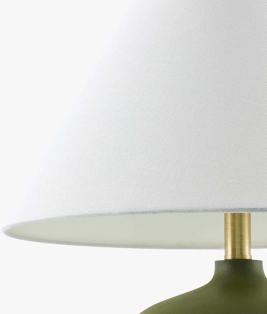 Rich Mustard Traditional Table Lamp with linen details for bedside or console tables