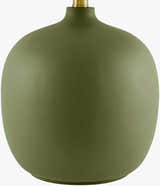 Soft Mustard Traditional Table Lamp with linen details for bedside or console tables