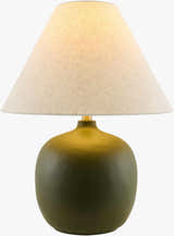 Soft Mustard Traditional Table Lamp with linen details for bedside or console tables