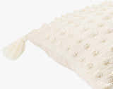 Lilka White Throw Pillow - Clearance