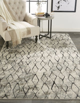 Feizy Kano Transitional Diamond - Ivory/Gray/Taupe Area Rug