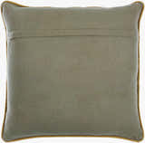 Olivan Olive Green Textured Woven Traditional Cotton Accent Pillow
